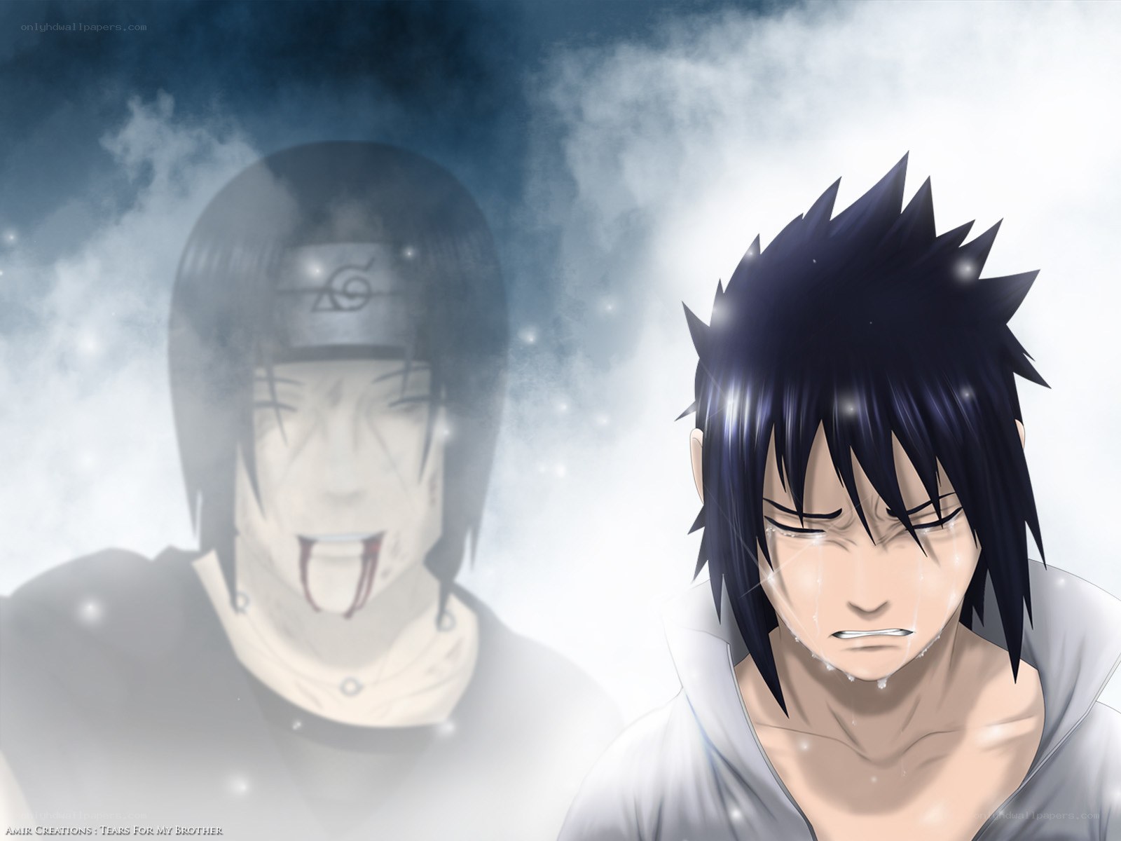 Sasuke cries for his brother