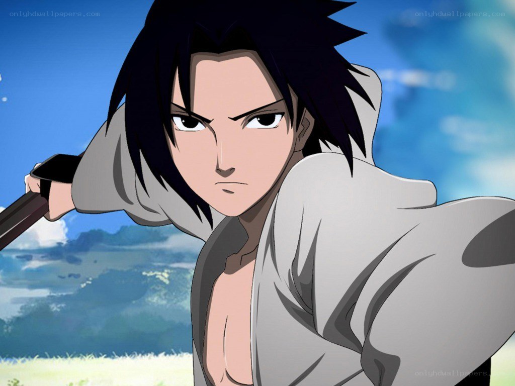 Sasuke in a battle stance