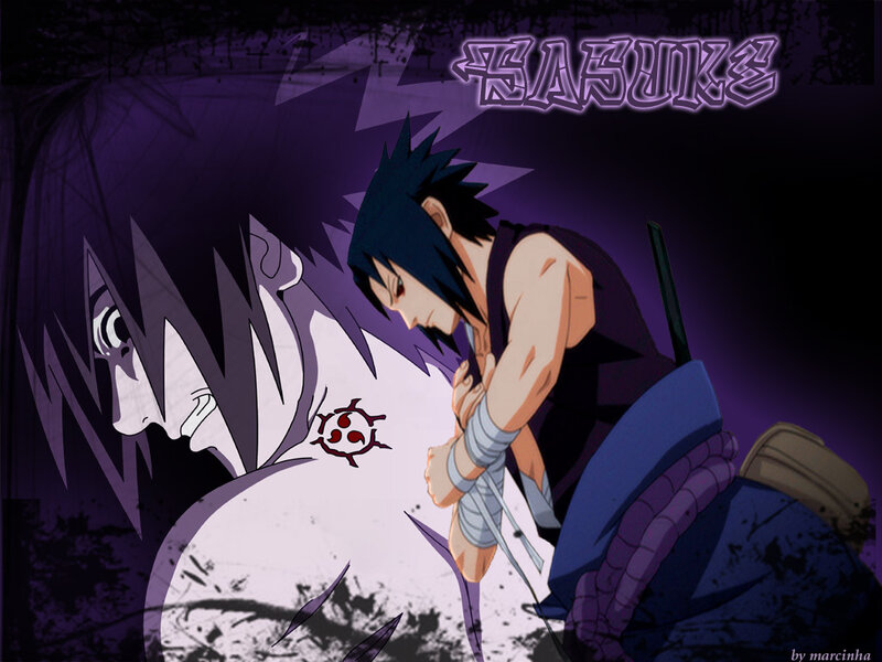 Sasuke in a dramatic pose
