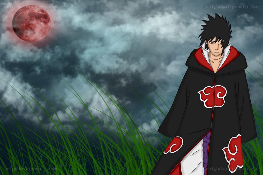 Sasuke in Akatsuki cloak