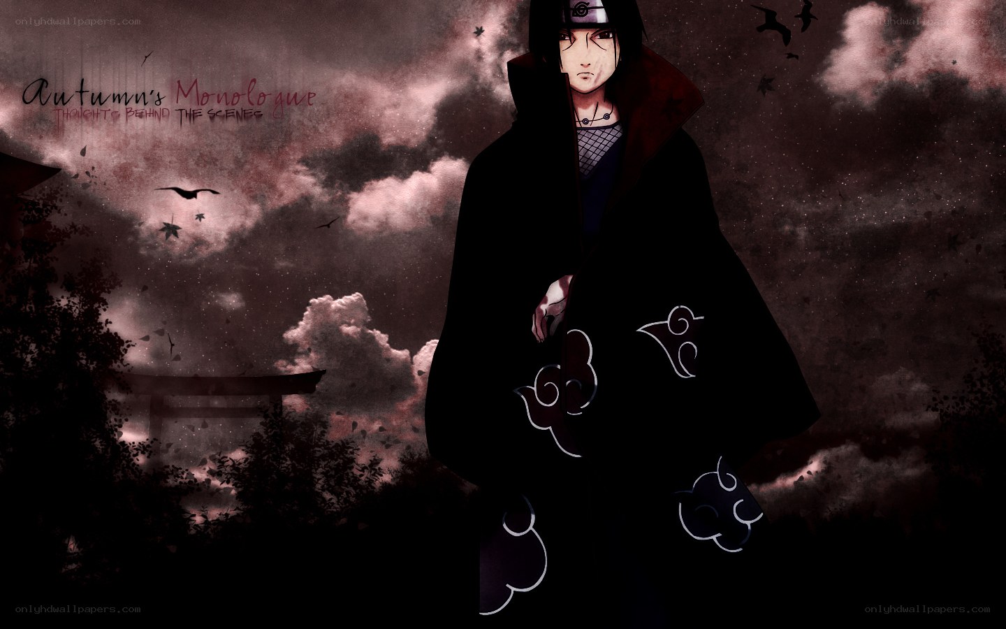 Sasuke in Akatsuki cloak