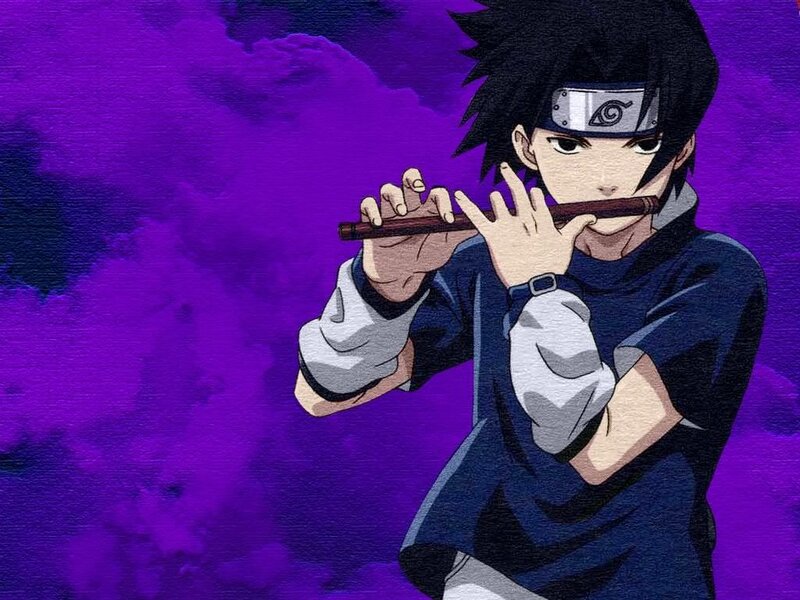 Sasuke playing the flute