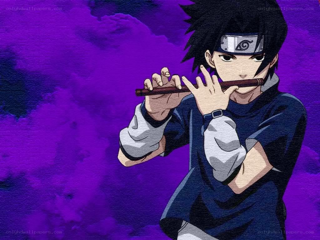 Sasuke playing the flute