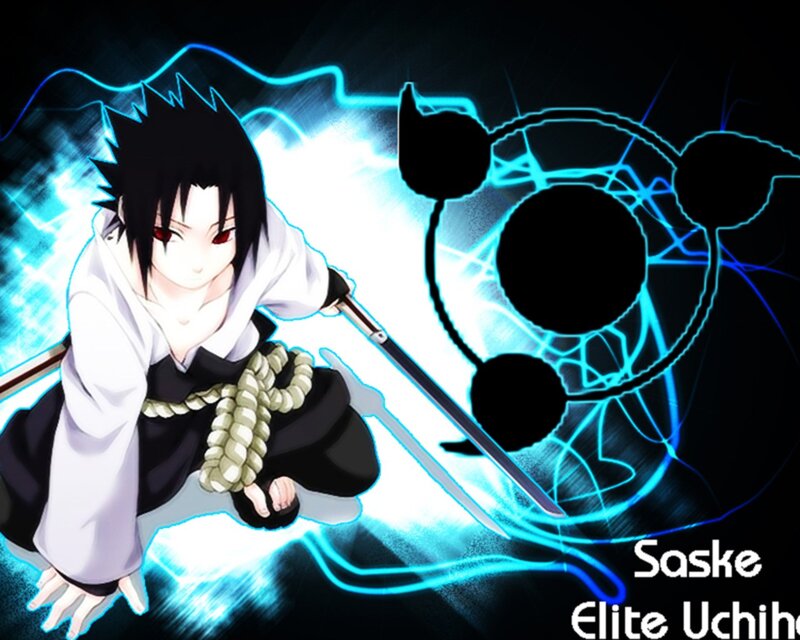 Sasuke Uchiha Anime Character — Black, Dramatic