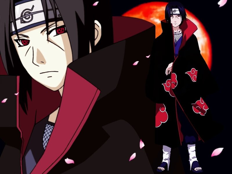 Sasuke Uchiha Character — Black, Dramatic, Night, Anime, Akatsuki Cloak