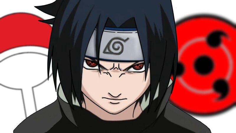 Sasuke Uchiha Character — Black, Intense