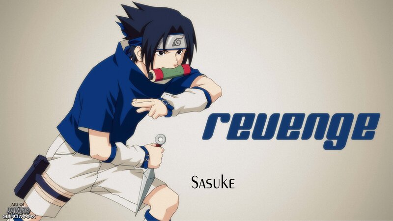 Sasuke Uchiha Character — Blue, Determined