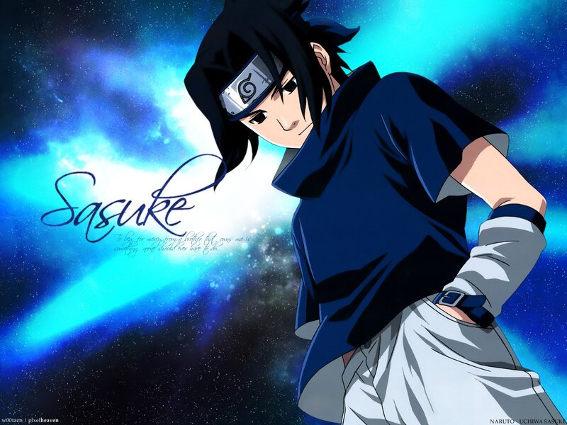 Sasuke Uchiha Character — Blue, Dramatic, Night