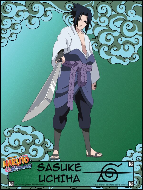 Sasuke Uchiha Character — Green, Serious, Anime