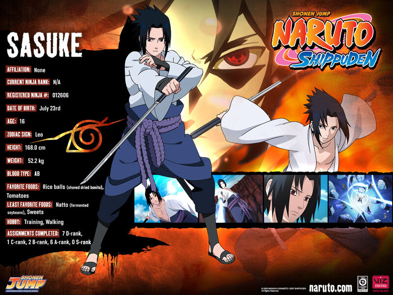 Sasuke Uchiha Character — Orange, Dramatic, Anime, Swords, Chakra