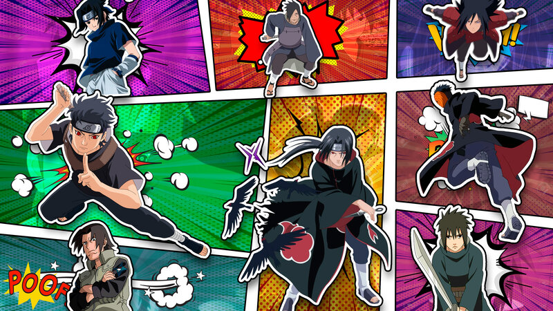 Sasuke Uchiha Character — Purple, Dynamic, Action-packed