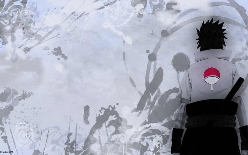 Sasuke Uchiha from behind