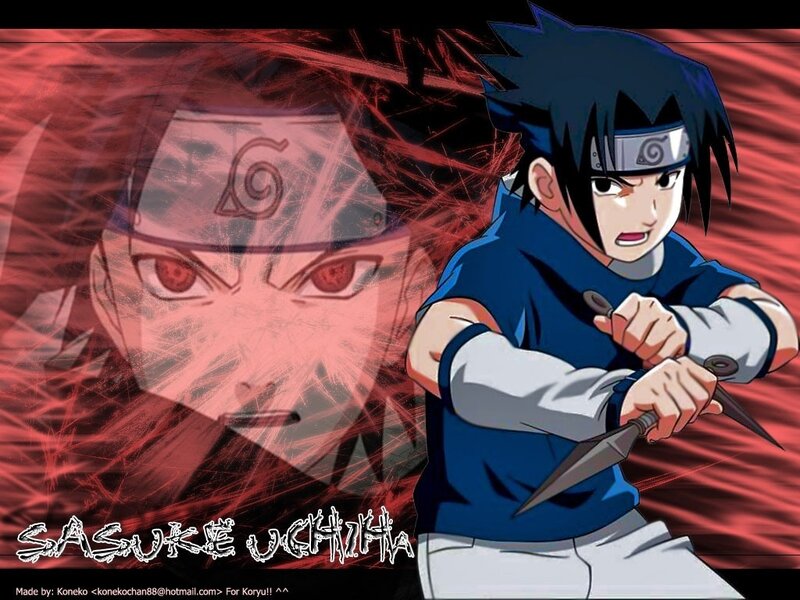 Sasuke Uchiha Holding Kunai