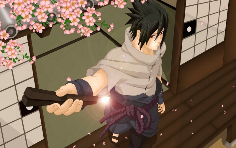 Sasuke Uchiha Holding Sword