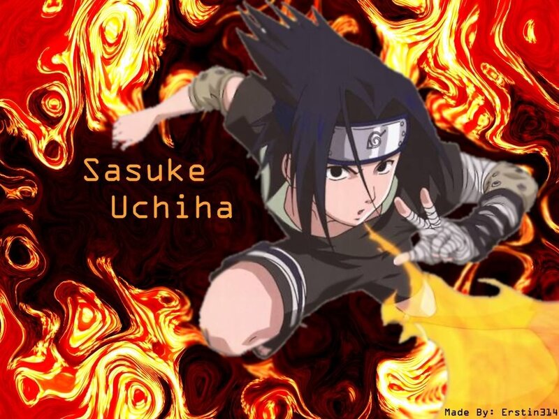 Sasuke Uchiha in Action — Red