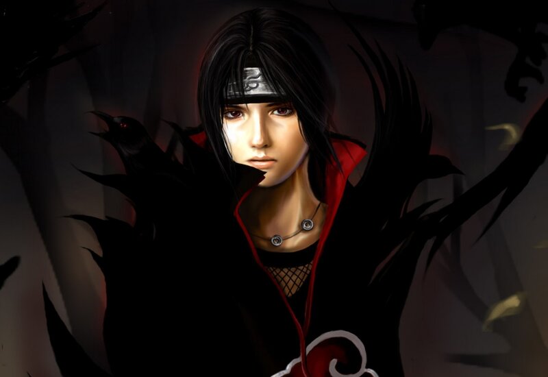 Sasuke Uchiha in Akatsuki cloak