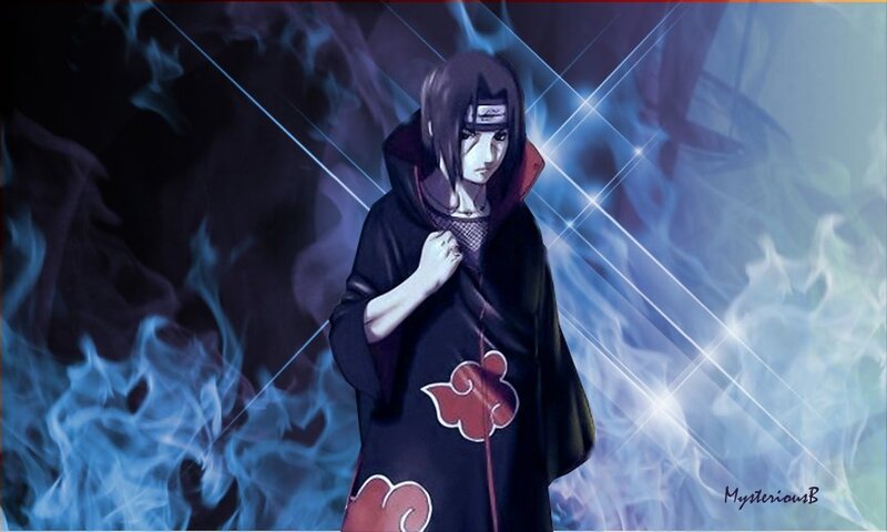 Sasuke Uchiha in Akatsuki cloak
