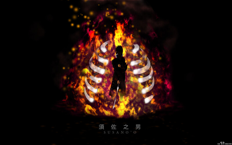 Sasuke Uchiha in flames