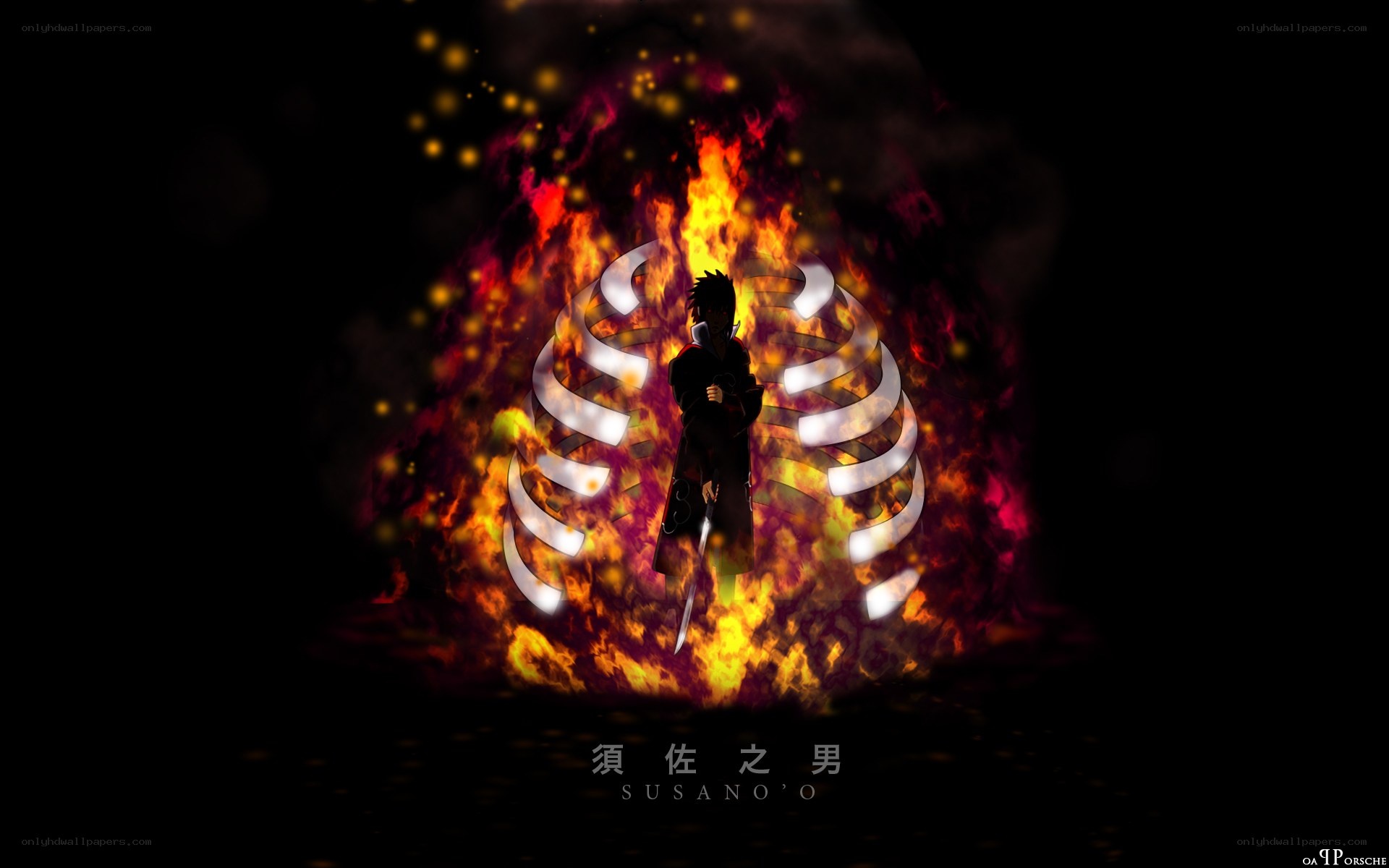 Sasuke Uchiha in flames