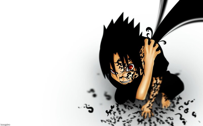 Sasuke Uchiha in Pain — Black, Dramatic