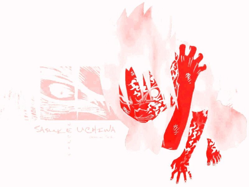 Sasuke Uchiha in red chakra