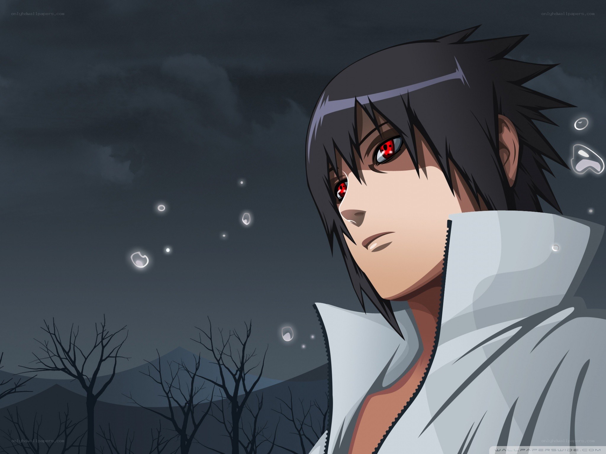 Sasuke Uchiha in the rain