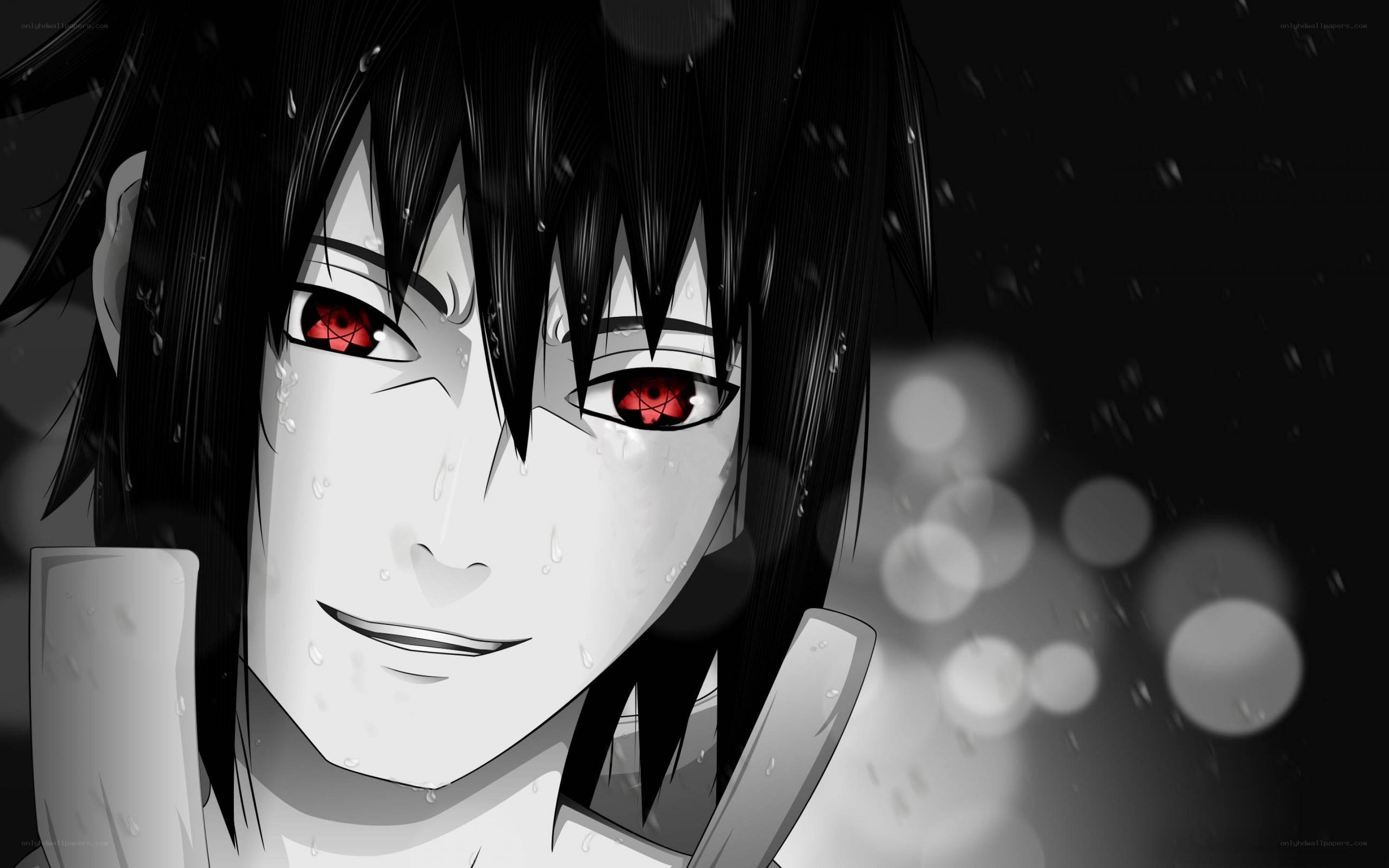 Sasuke Uchiha in the rain