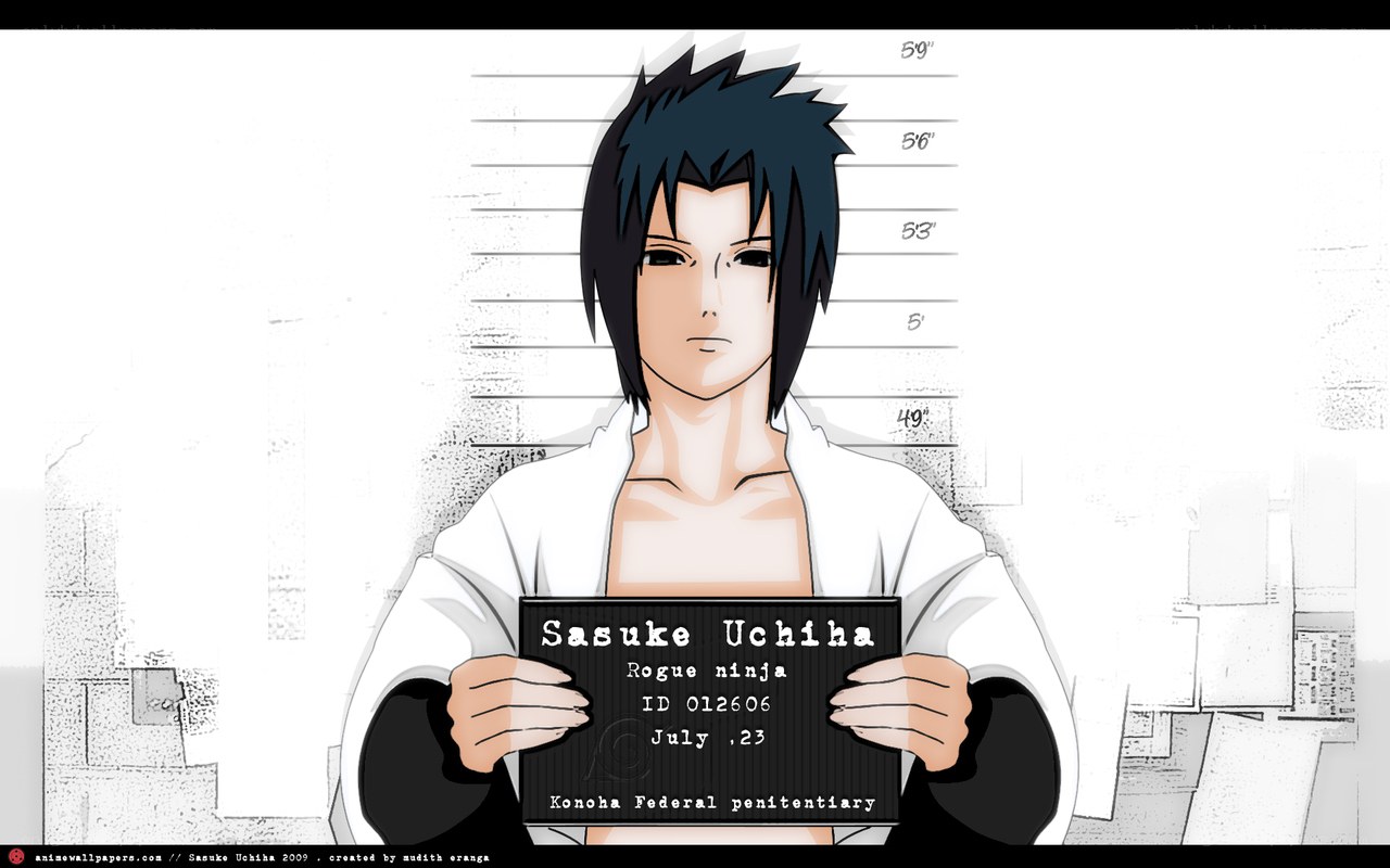 Sasuke Uchiha mugshot