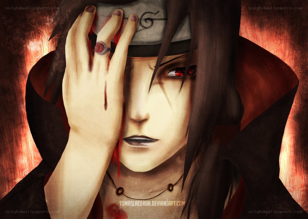 Sasuke Uchiha with bloodied hand