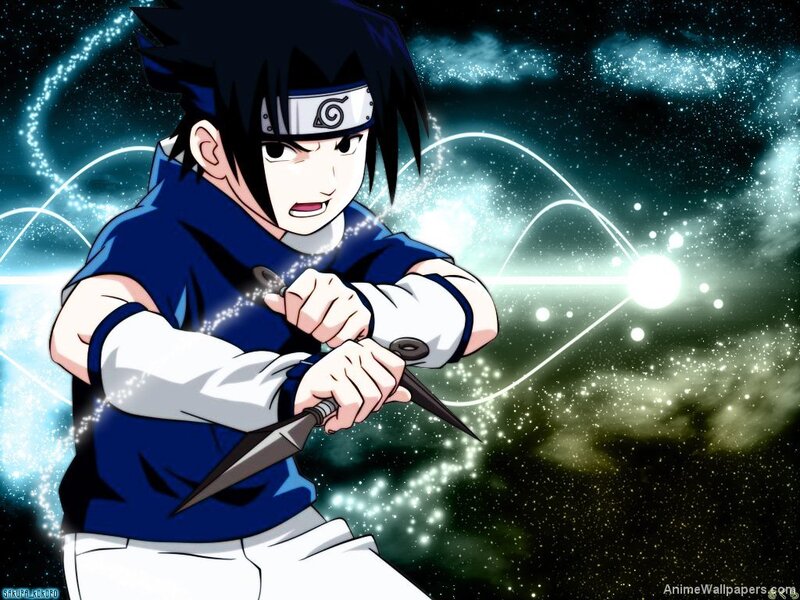 Sasuke Uchiha with kunai