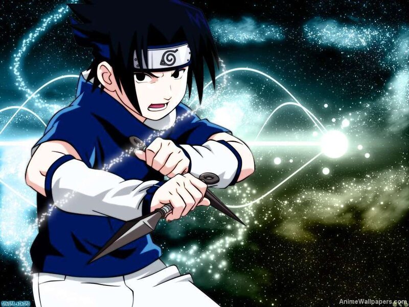 Sasuke Uchiha with kunai