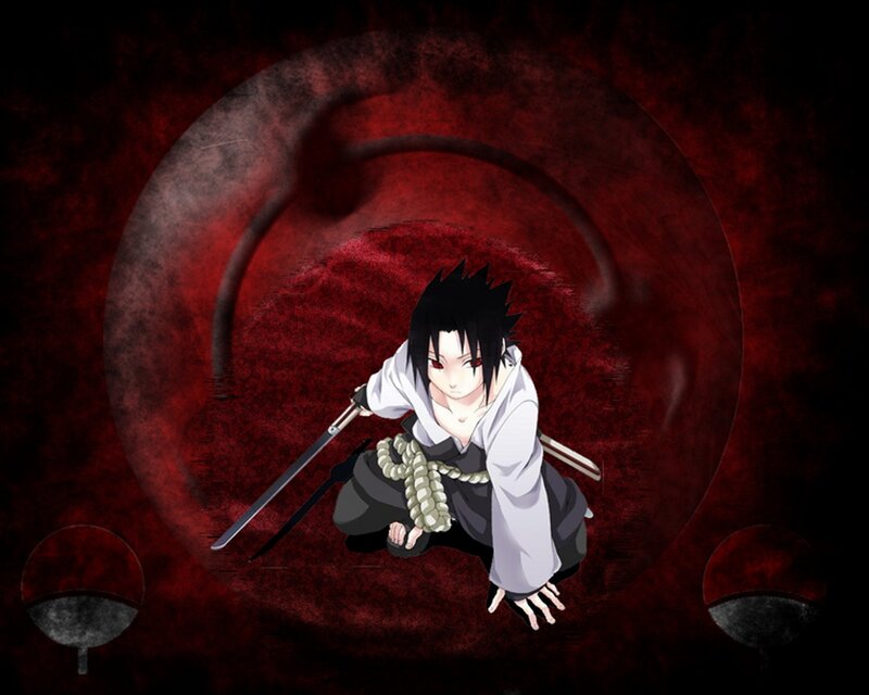 Sasuke Uchiha with swords