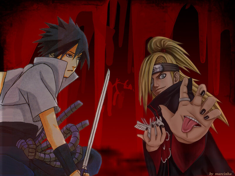 Sasuke vs Deidara battle