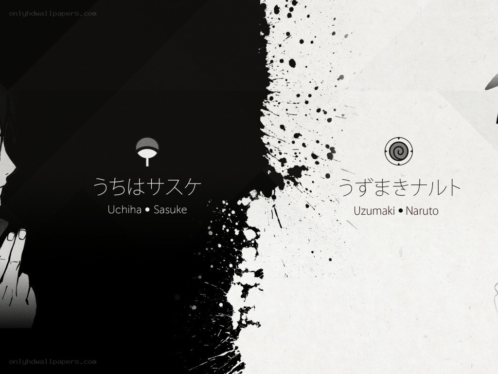 Sasuke vs Naruto character screen