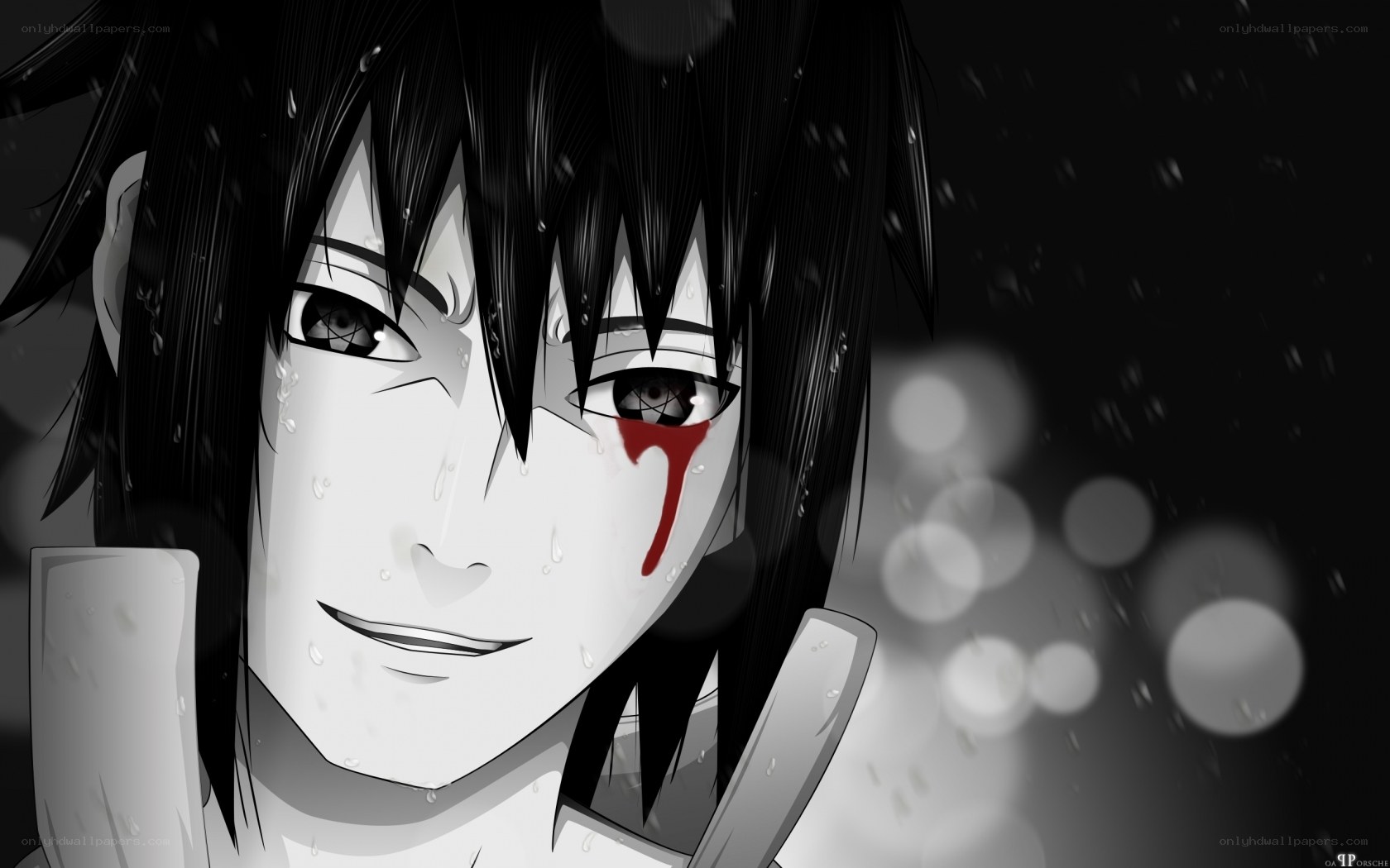 Sasuke with blood tear