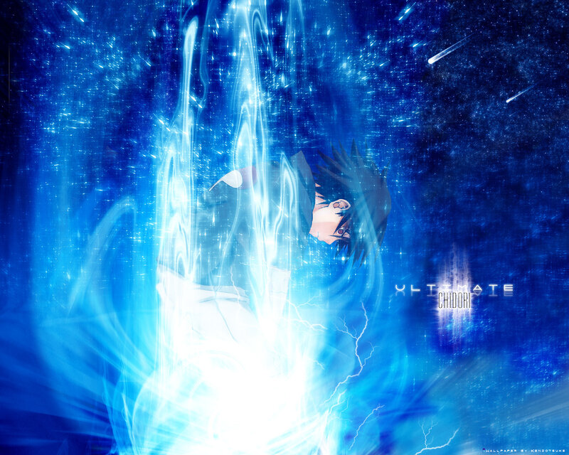 Sasuke with Chidori energy