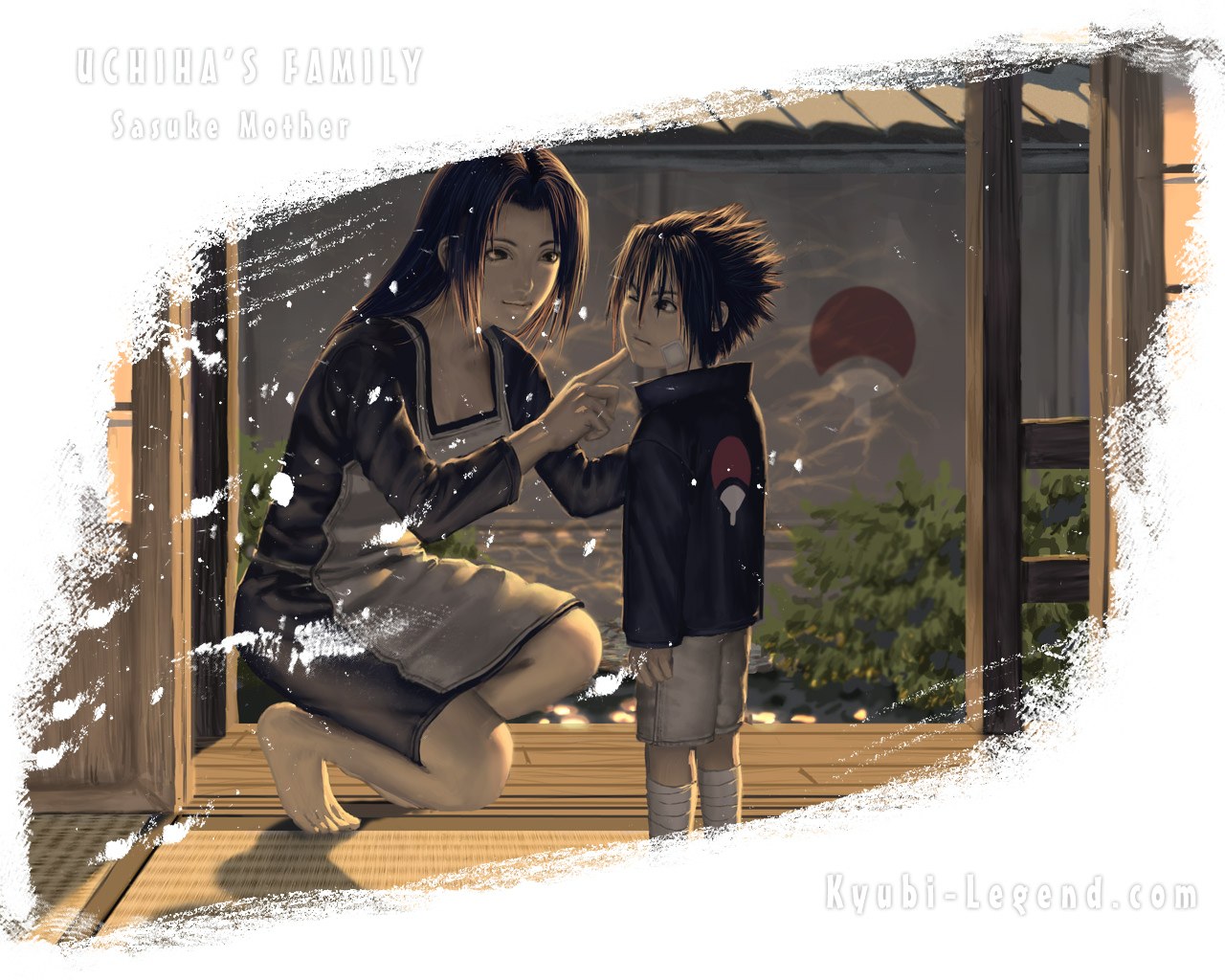 Sasuke with his mother