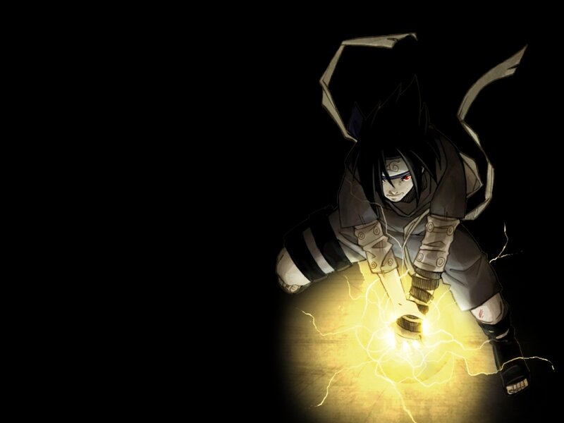 Sasuke with lightning chakra