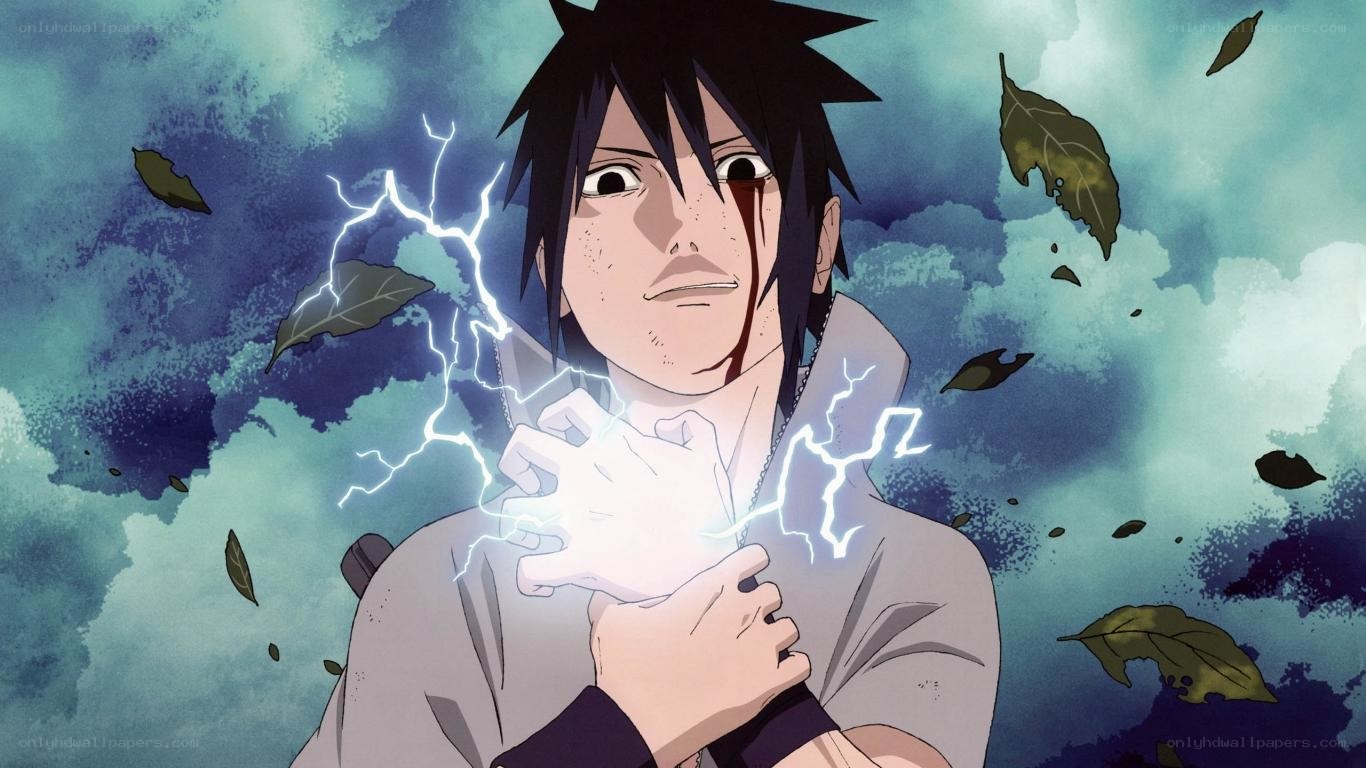 Sasuke with lightning chakra