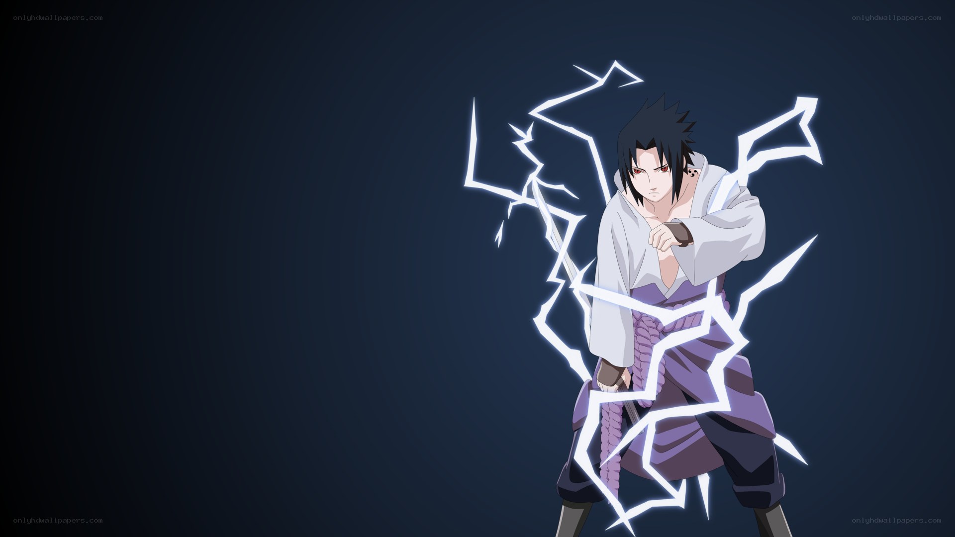 Sasuke with lightning chakra
