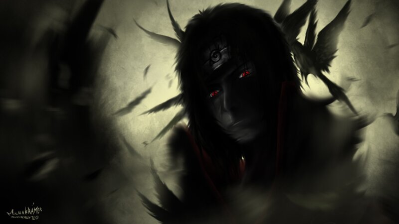 Sasuke with red eyes