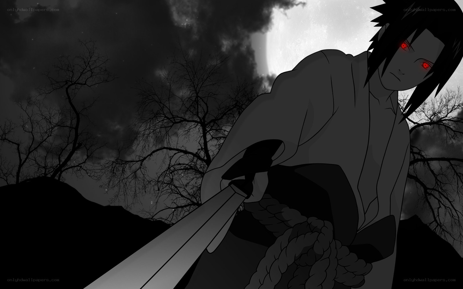 sasuke with red eyes