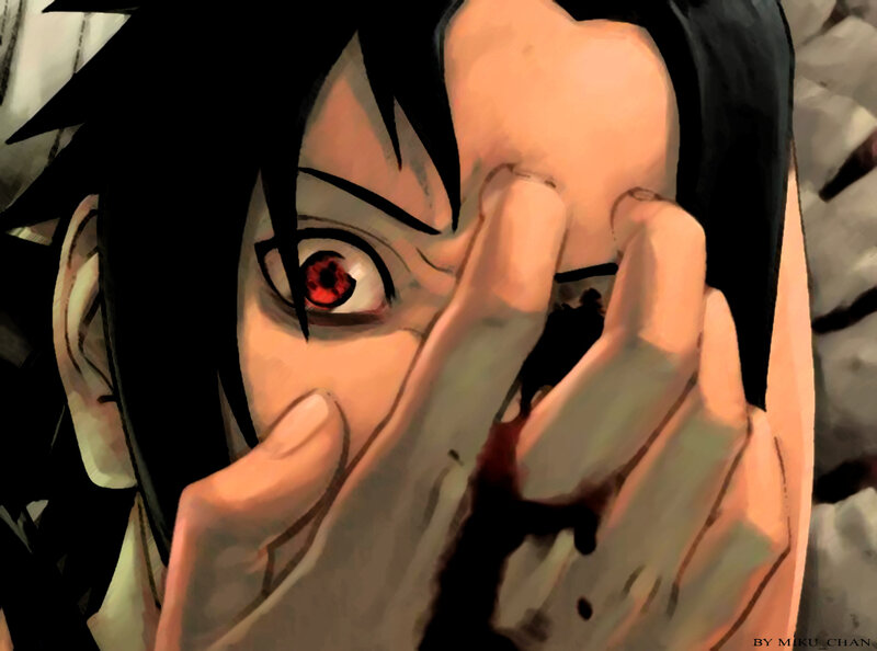 Sasuke with Sharingan eye