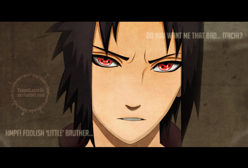 Sasuke with Sharingan eyes