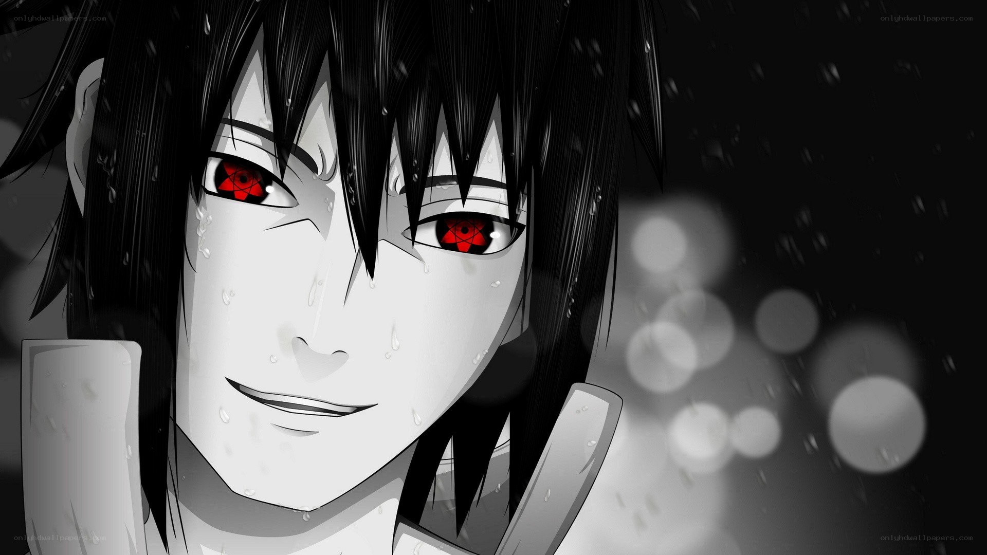 Sasuke with Sharingan eyes