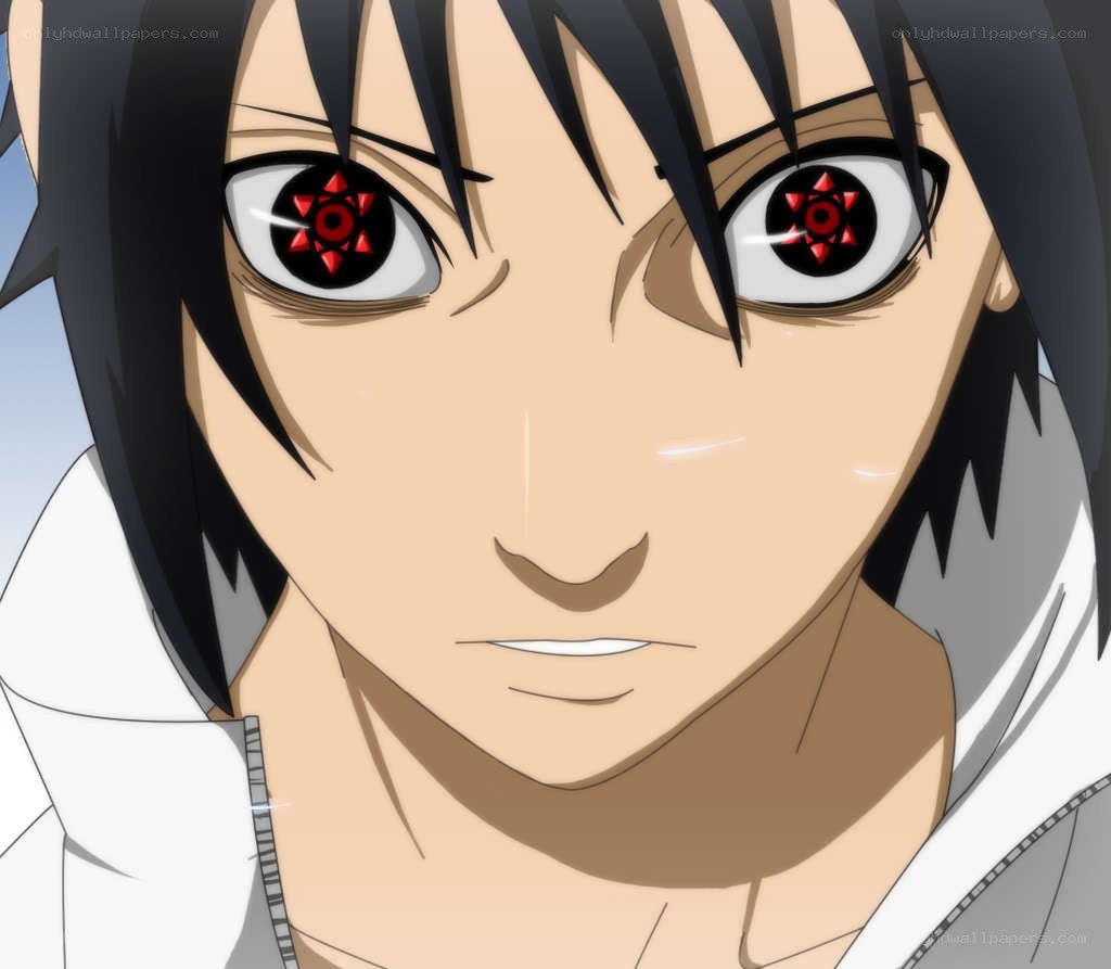 Sasuke with Sharingan eyes