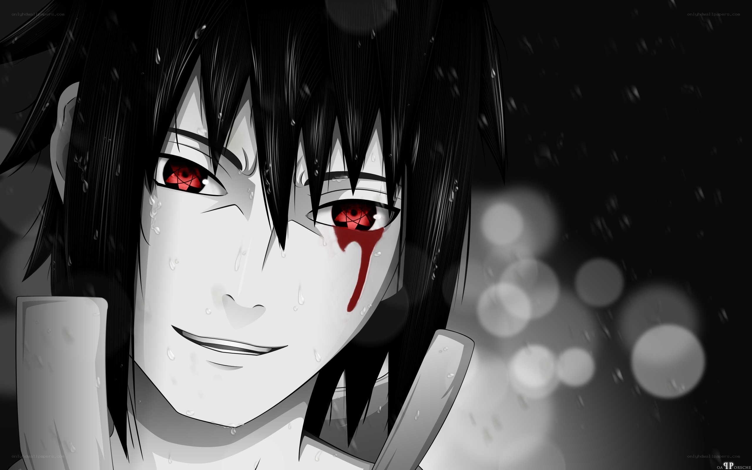 Sasuke with Sharingan eyes