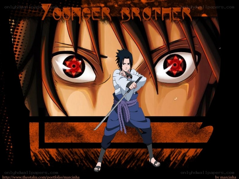 Sasuke with Sharingan eyes