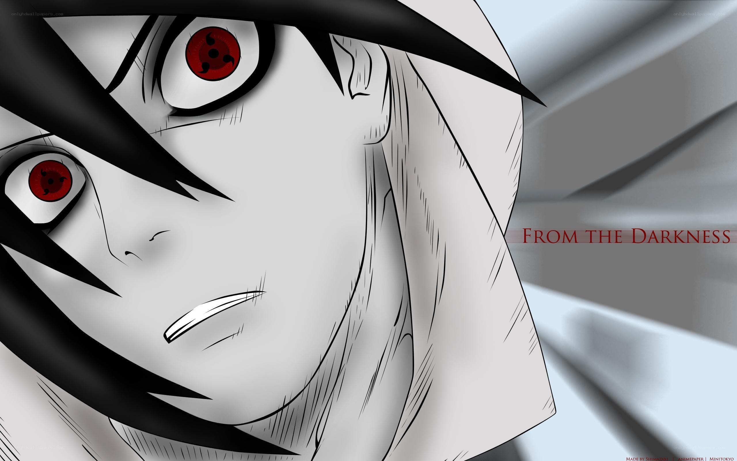Sasuke with Sharingan eyes