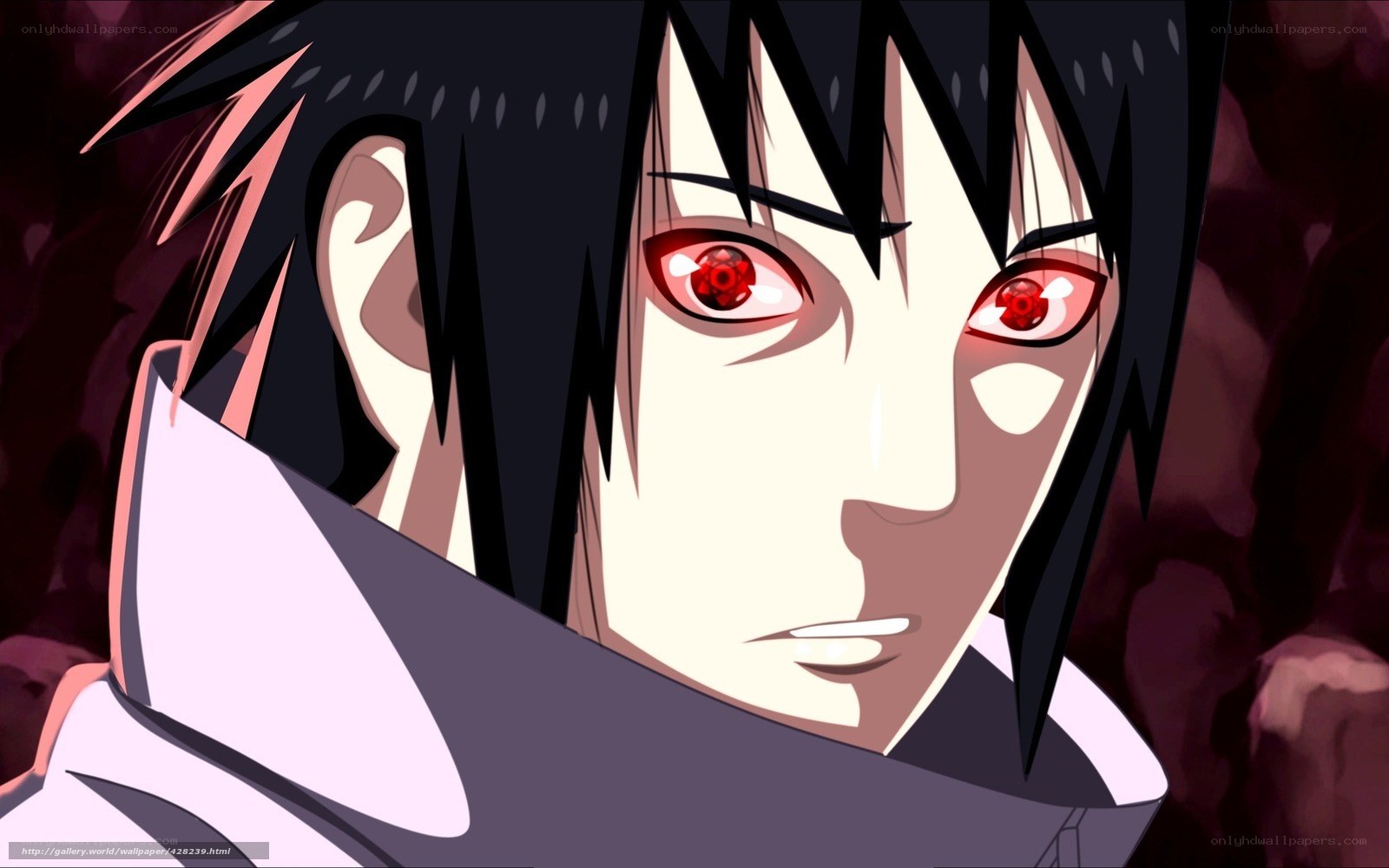Sasuke with Sharingan eyes